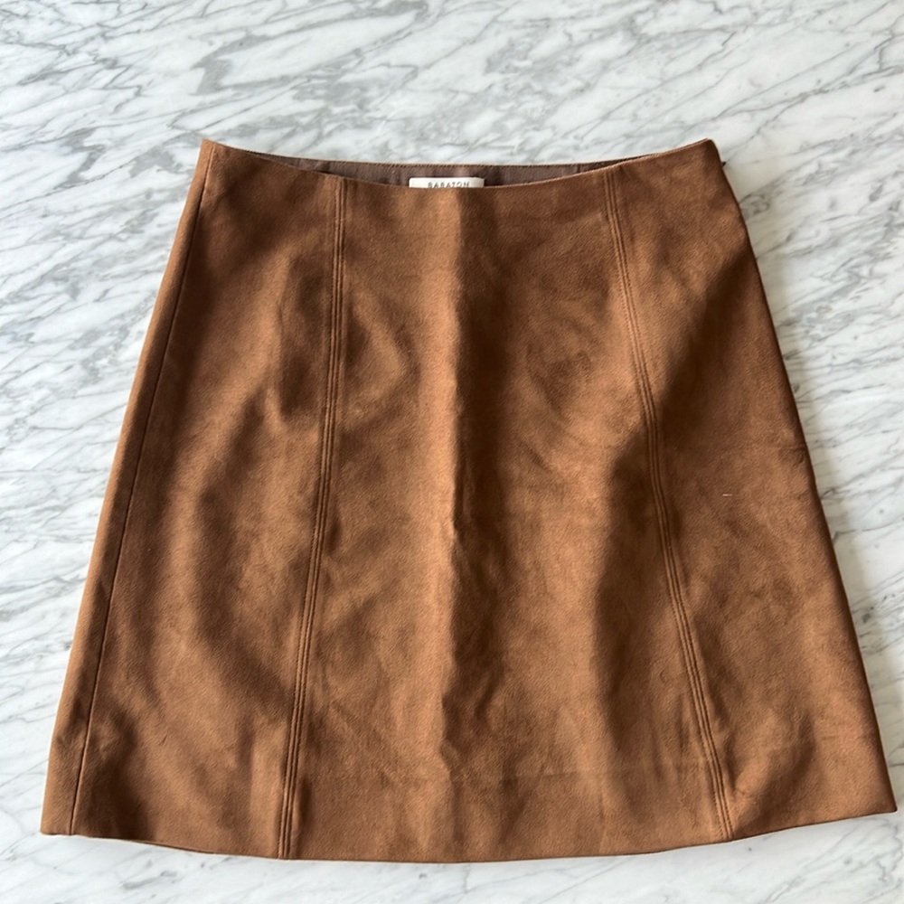 Babaton Suede Camel Skirt, size 4